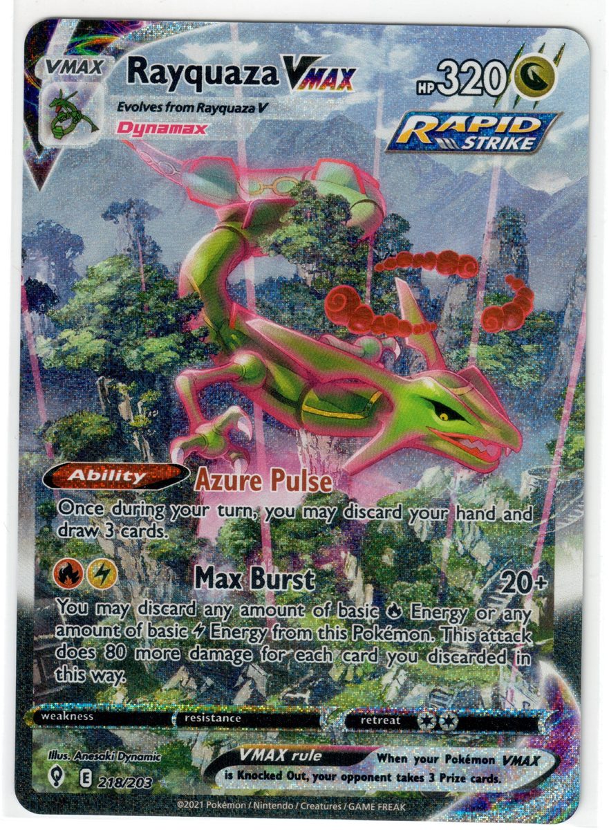 2021 Evolving Skies Rayquaza VMAX Alt Art PSA 10